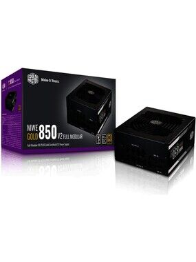 Cooler Master MWE Gold 850 V2 Fully Modular, 850W, 80+ Gold Efficiency, Qui…